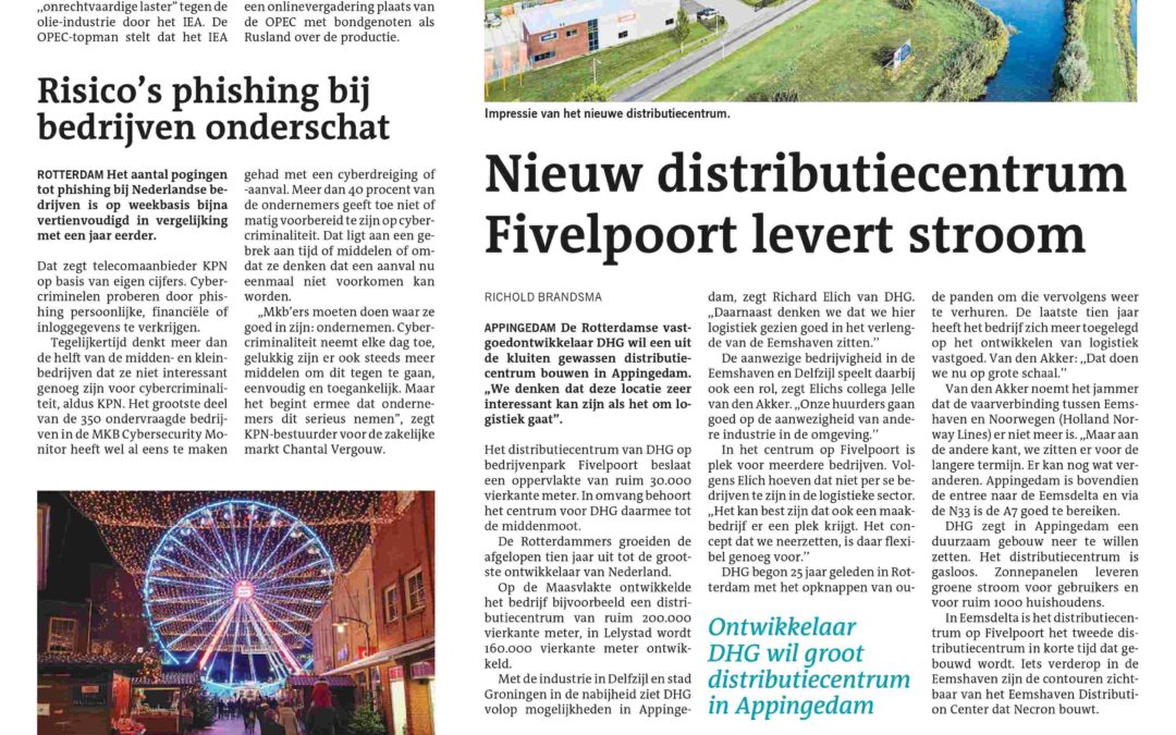 Nieuw distributiecentrum Fivelpoort levert stroom